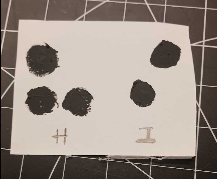 Graphite painting using morse code